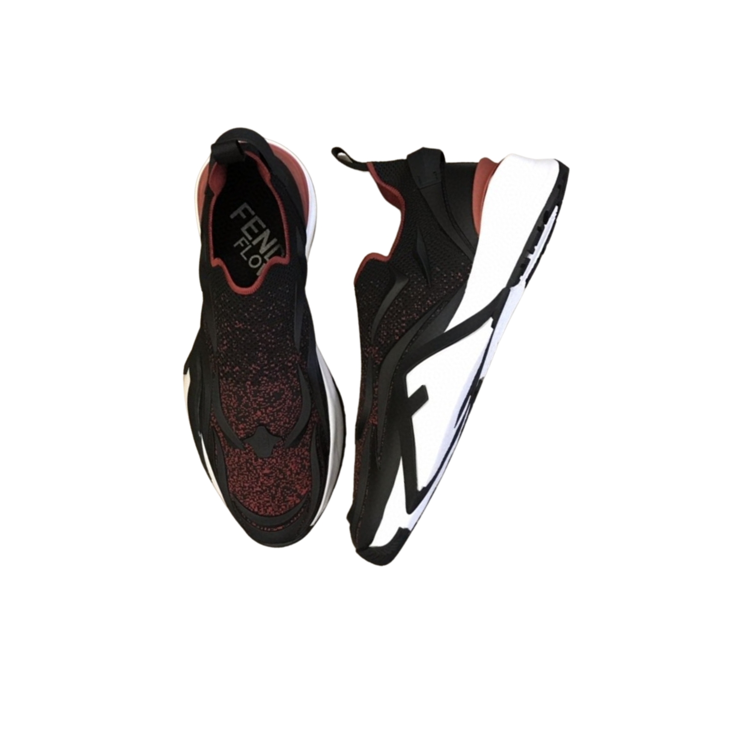 FD F**di Flow Running Sneakers Black And Red For Men