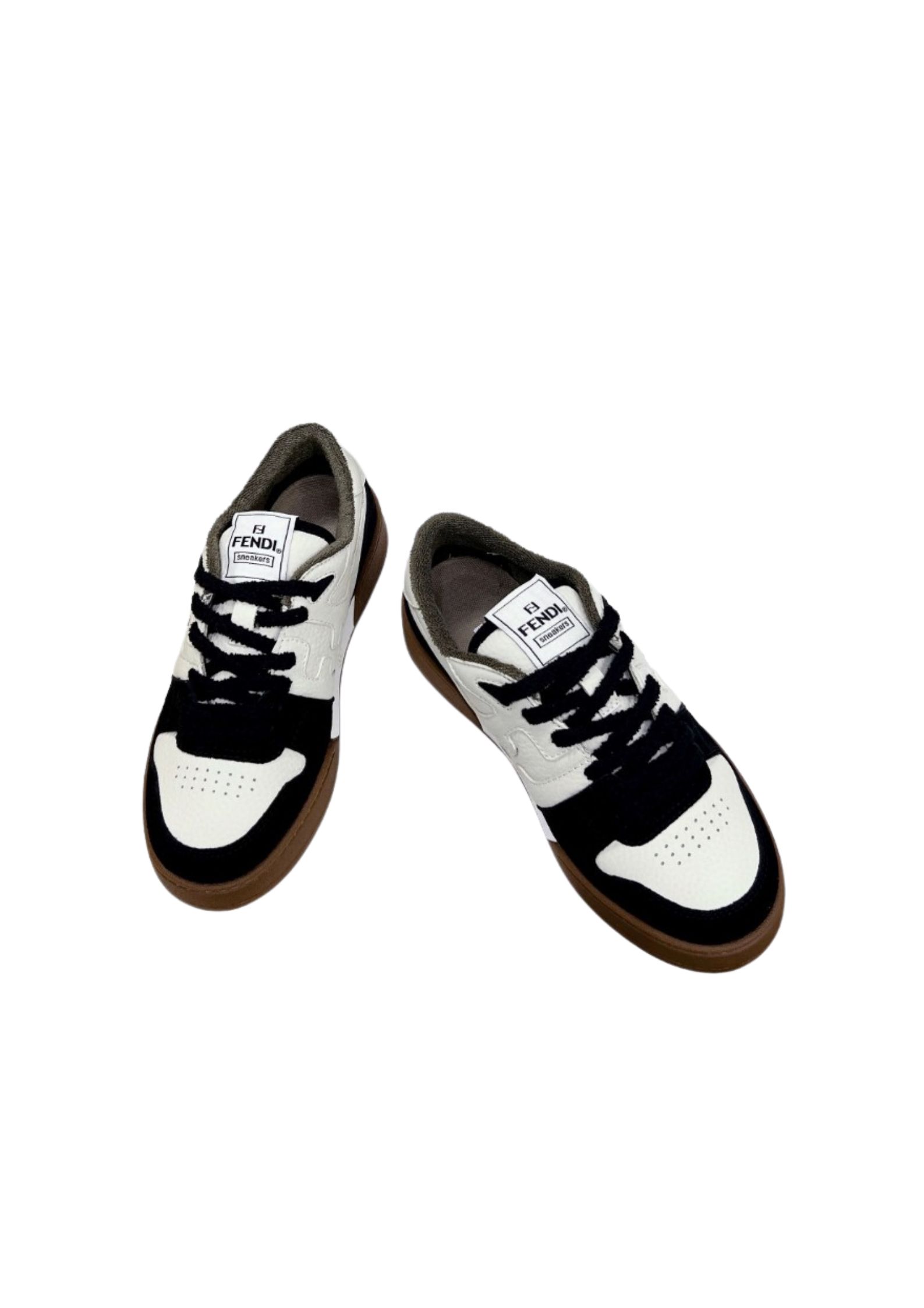 F**di FD F**di Match Low Tops Sneakers Black For Women 7E1493AHH2F1FZB