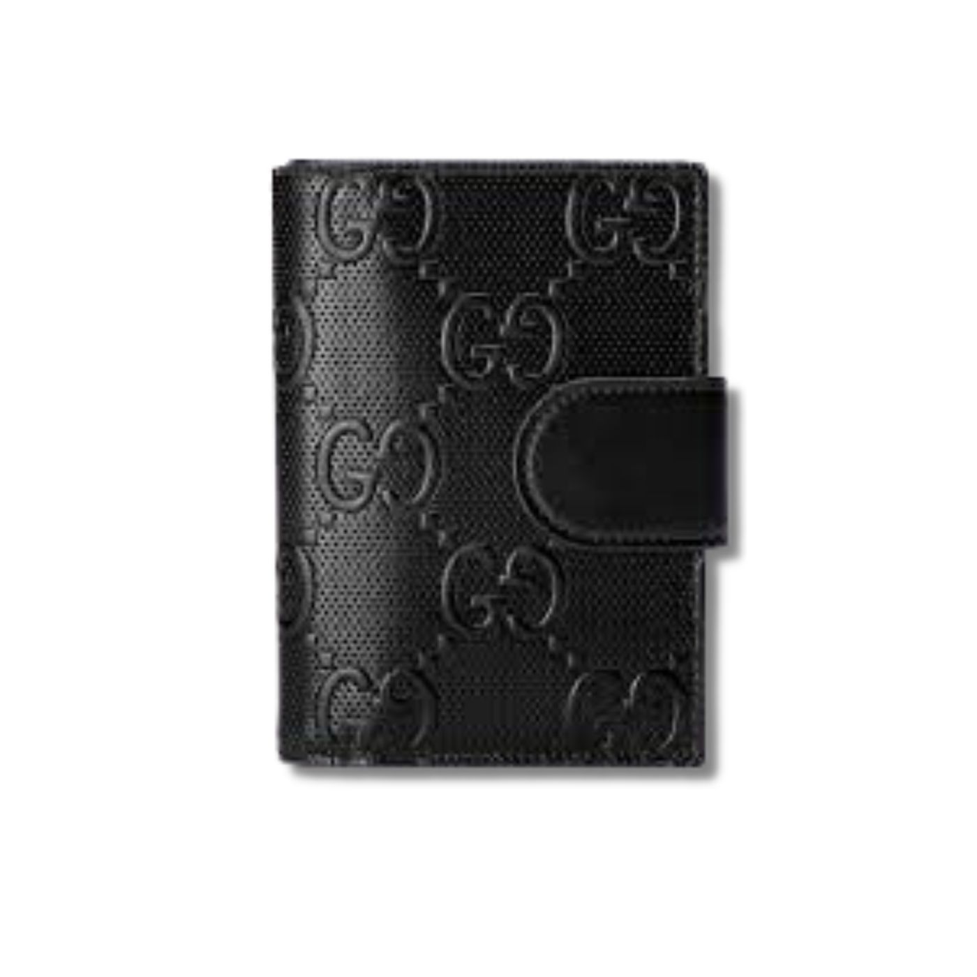 Gvc*1 GG Embossed Passport Case Black For Men 5.7in/10.5cm ‎724562 1W3AN 1000