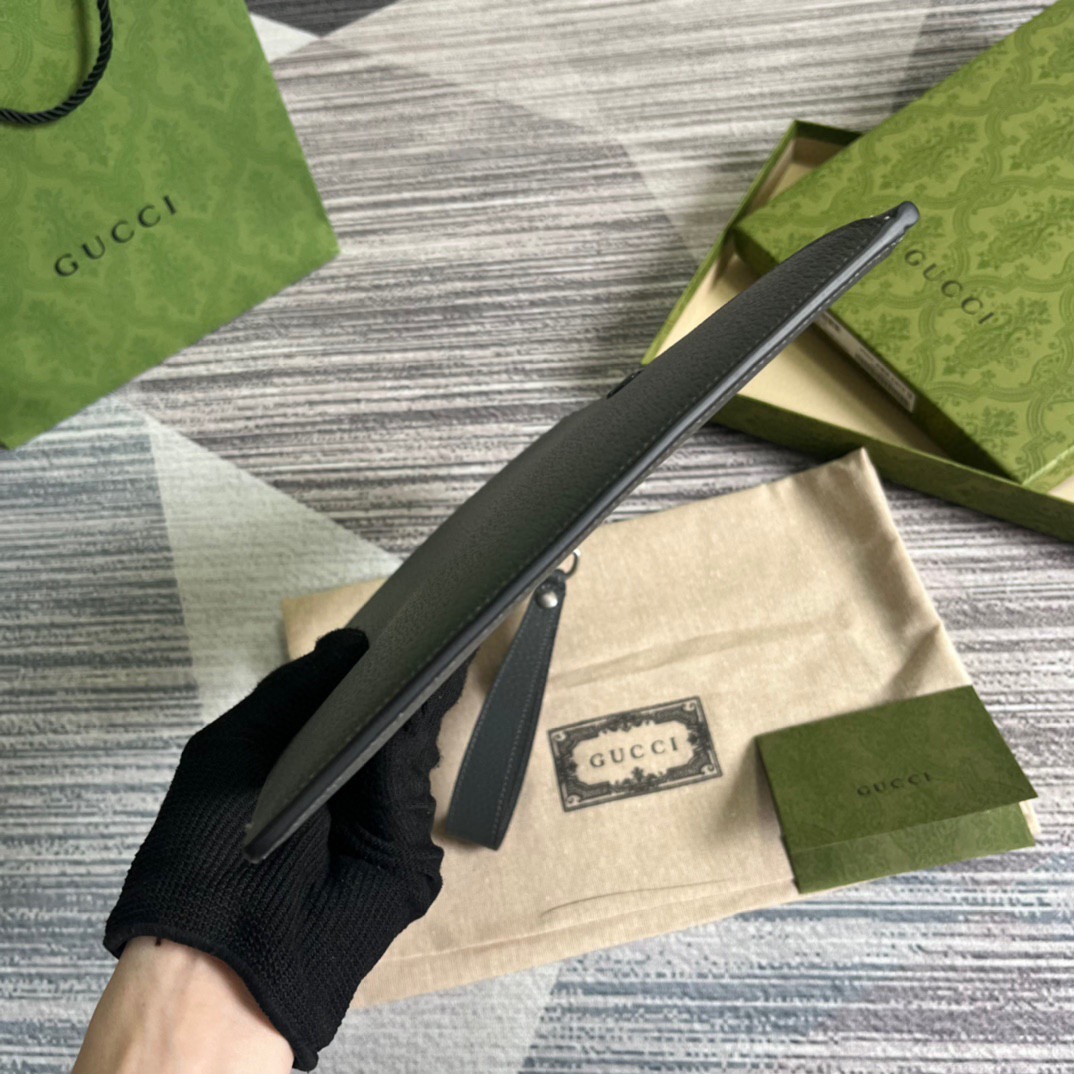 Gvc*1 GG Marmont Pouch Grey For Men 12in/30.5cm 475317 1T56F 1126