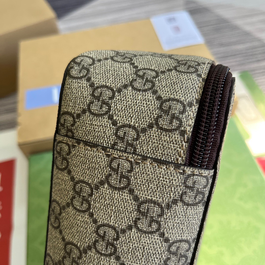 Gvc*1 GG Mini Packing Cube Svp*me Canvas Beige/Grey For Men 8.7in/22cm ‎‎‎726657 KGD0N 4060