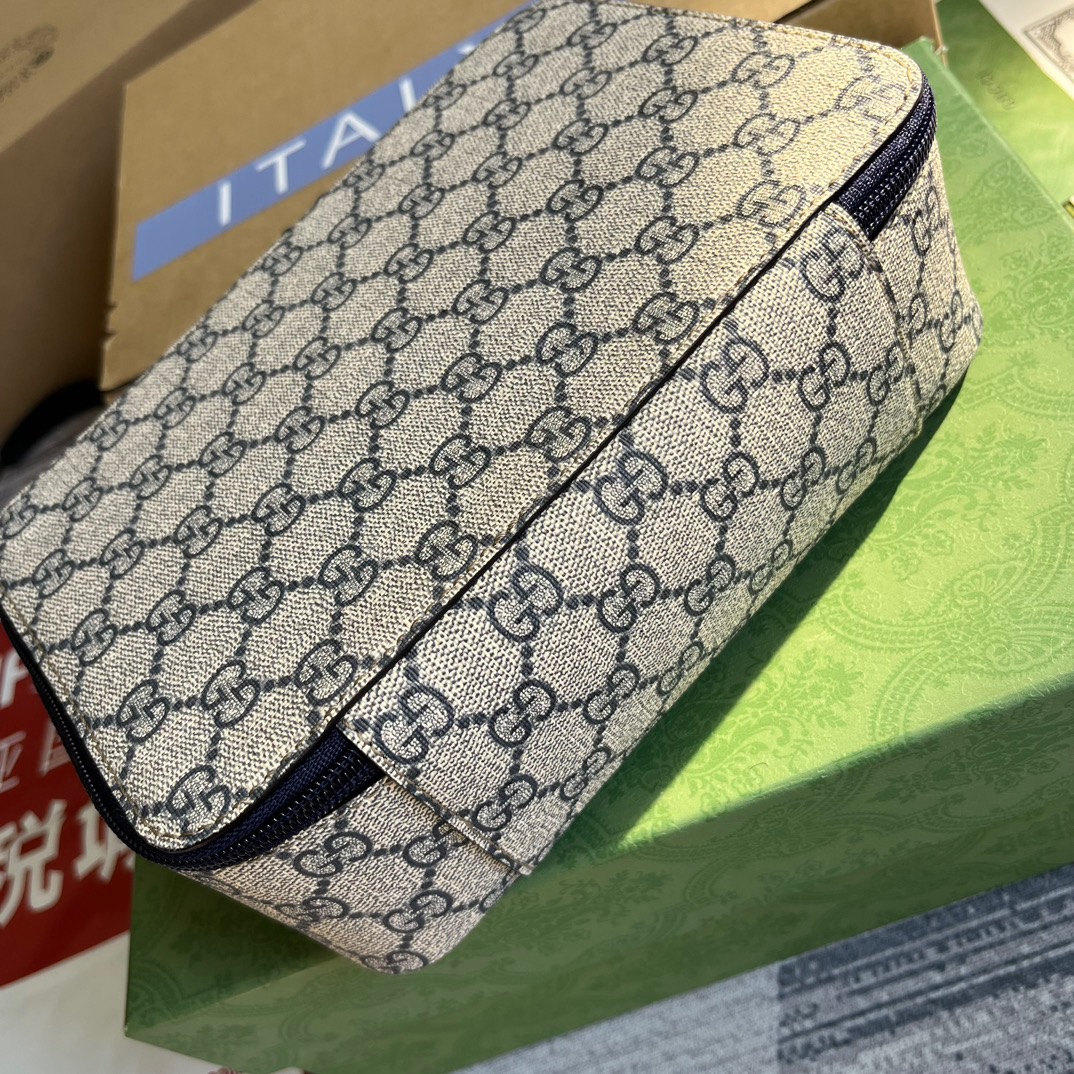 Gvc*1 GG Mini Packing Cube Svp*me Canvas Beige/Grey For Men 8.7in/22cm ‎‎‎726657 KGD0N 4060