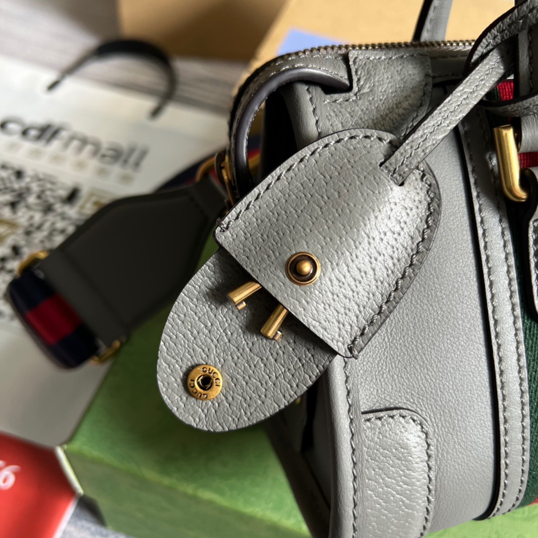 Gvc*1 Mini Top Handle Bag With Double G White/Grey For Men 8.7in/22cm