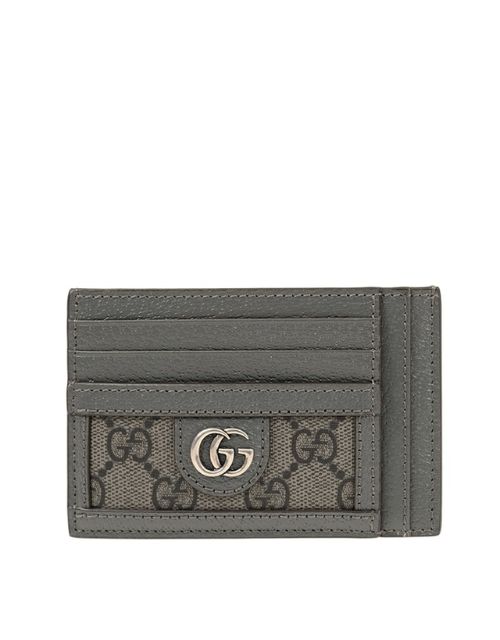 Gvc*1 Ophidia Card Case Svp*me Canvas Grey For Men 4.7in/12cm 732018 UULBN 1244