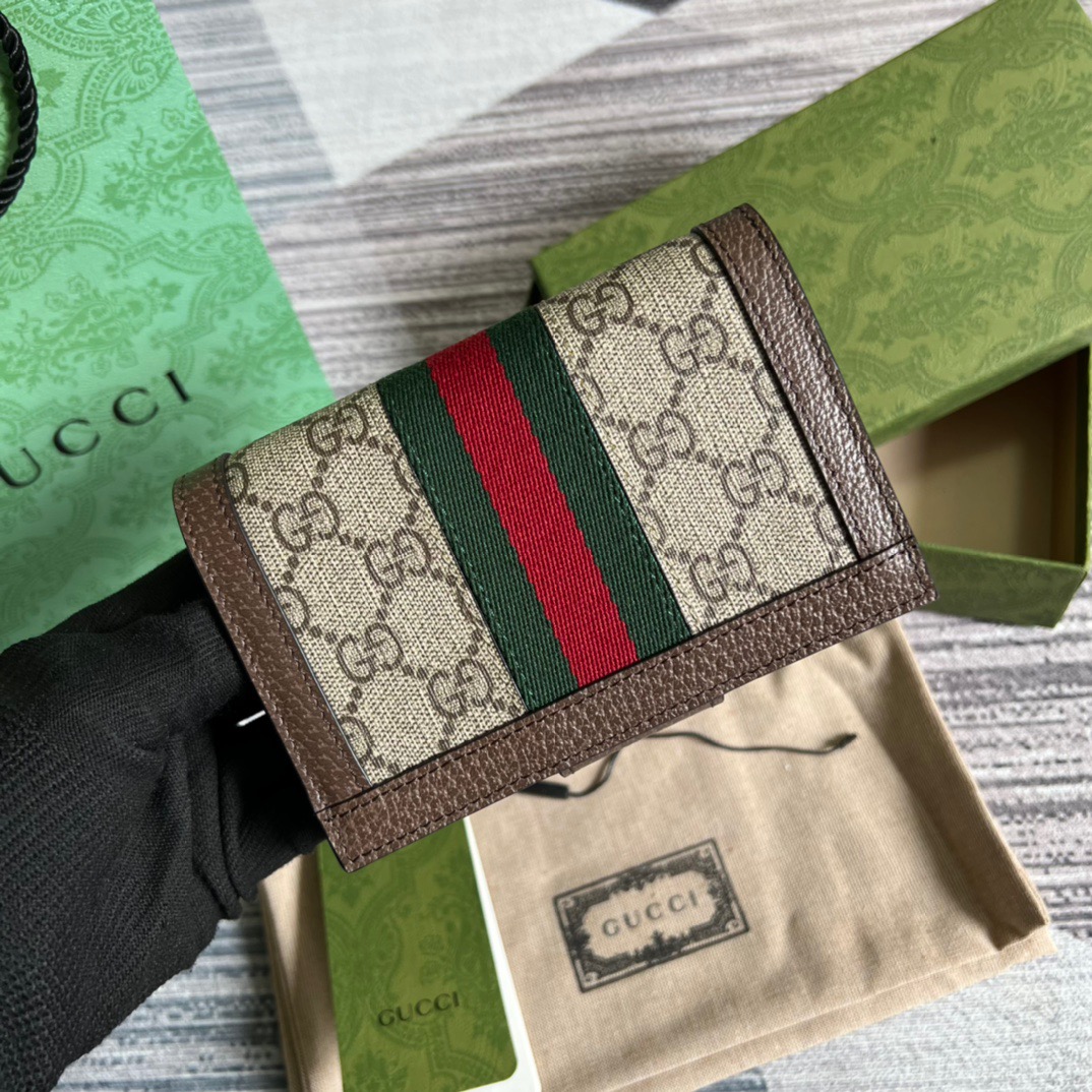 Gvc*1 Ophidia GG Passport Case Svp*me Canvas Beige For Women‎ 5.7in/14.5cm 598914 96IWG 8745