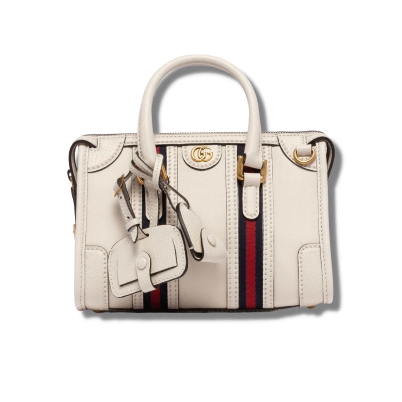 Gvc*1 Small Bauletto Top Handle Bag With Double G White/Grey For Men 10.6in/27cm