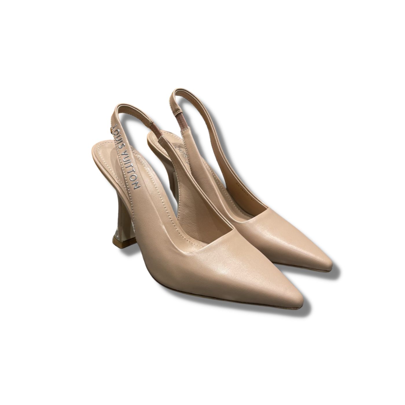 L0vis Vvtt0n Sparkle Slingback Pump Beige For Women 1AB1GQ