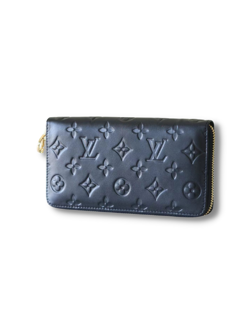 Zippy Wallet Monogram Embossed Black For Women 8.1in/20cm M81510