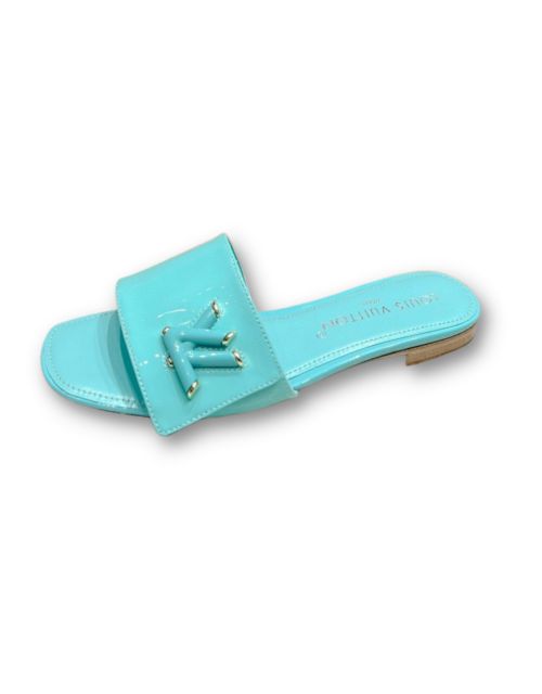L0vis Vvtt0n Shake Flat Mule Jade Green For Women