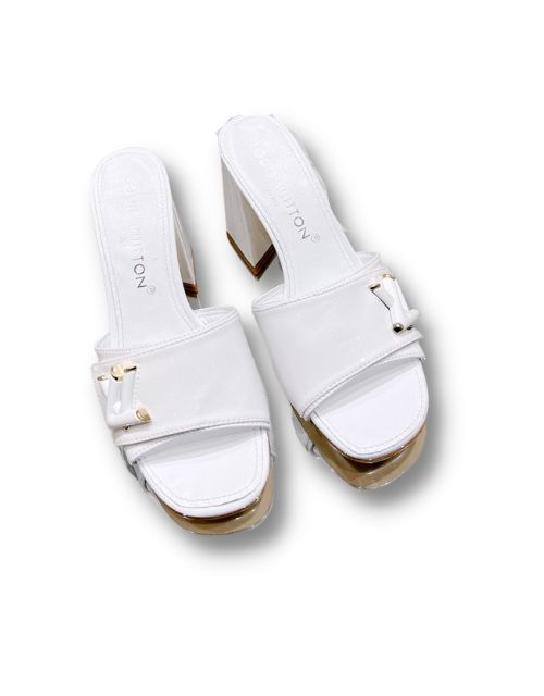 L0vis Vvtt0n Shake Mule White For Women