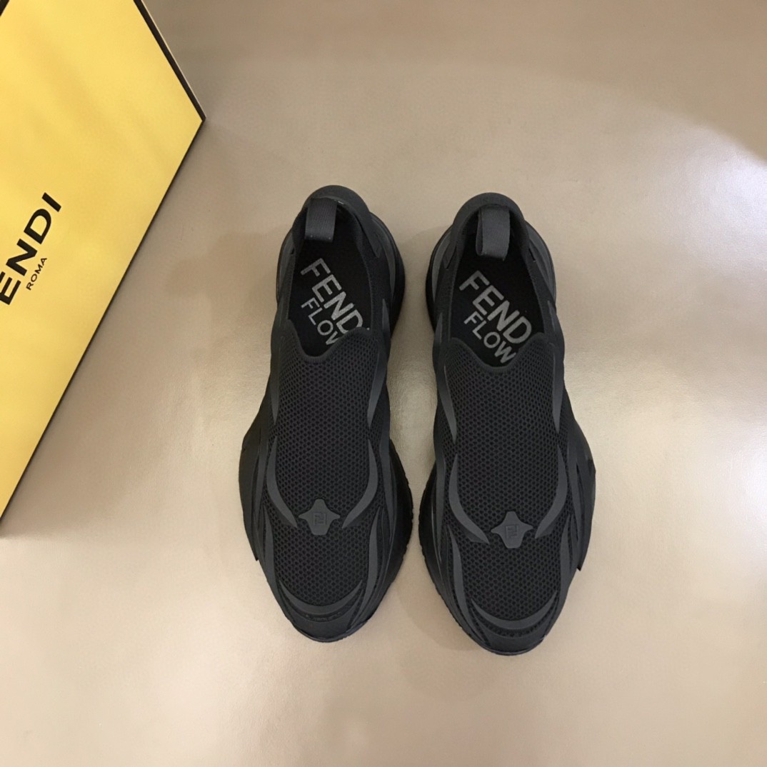 FD F**di Flow Running Sneakers Black For Women 7E1504AHI8F0ABB