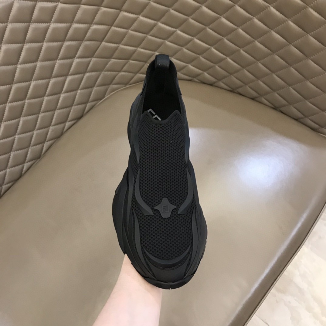 FD F**di Flow Running Sneakers Black For Women 7E1504AHI8F0ABB