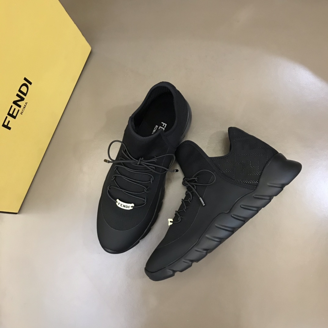 F**di FD Technical Mesh High-Tops Sneakers Black For Men