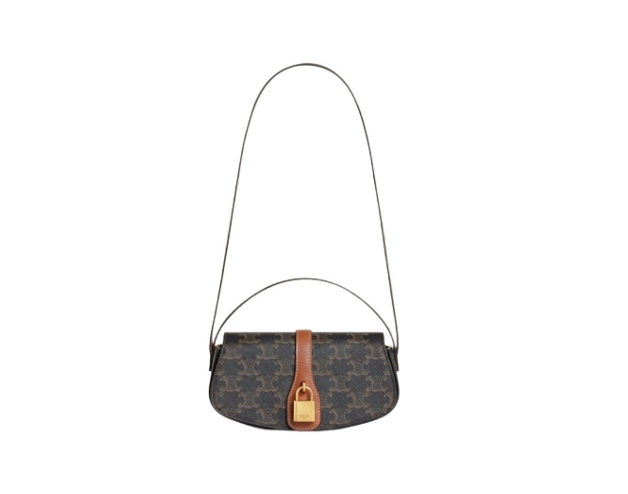 Ce1i*e Clutch On Strap Tabou In Triomphe Canvas Brown For Women‎ 7in/18cm 10I592DQ2.04LU