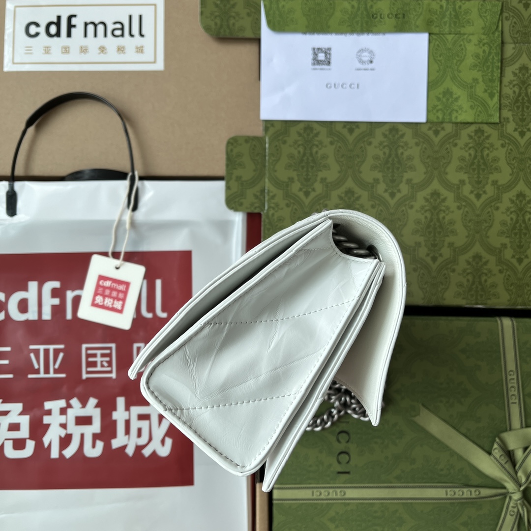 Ba1en*iaga Crush Small Chain Bag Black/Silver/White For Women‎ 9.8in/24.9cm 716351210IY1000