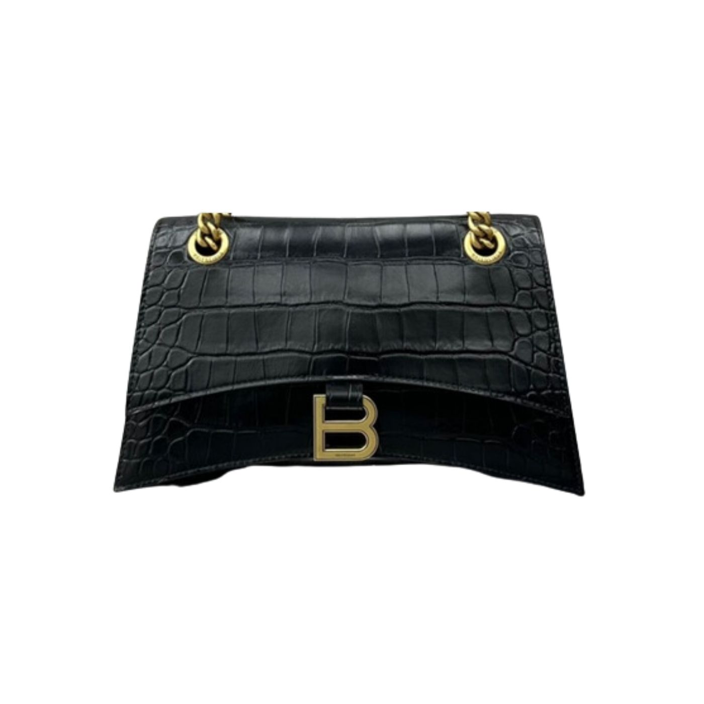 Ba1en*iaga Crush Small Chain Bag Black/White For Women‎ 9.8in/25cm 716351210IX1000