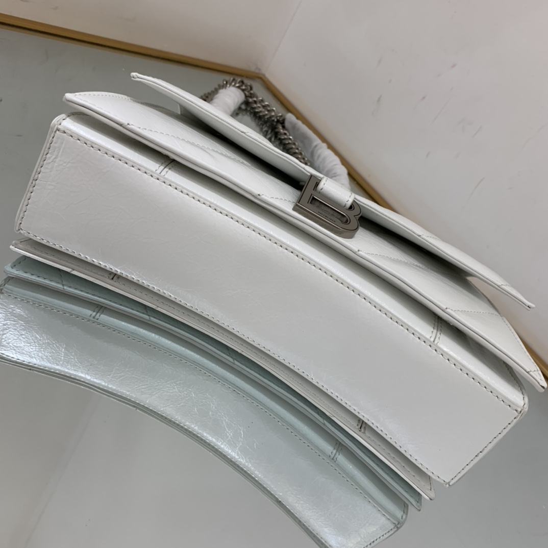 Ba1en*iaga Crush Small Chain Bag Black/Pink/Silver/White For Women‎ 9.8in/24.9cm