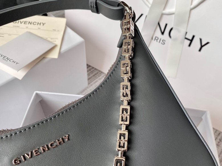 Givenchy Small Moon Cut Out Bag Black/Pink/Cream/Brown/Grey/Dark Grey For Women‎ 9.8in/25cm BB50LGB1A4-001