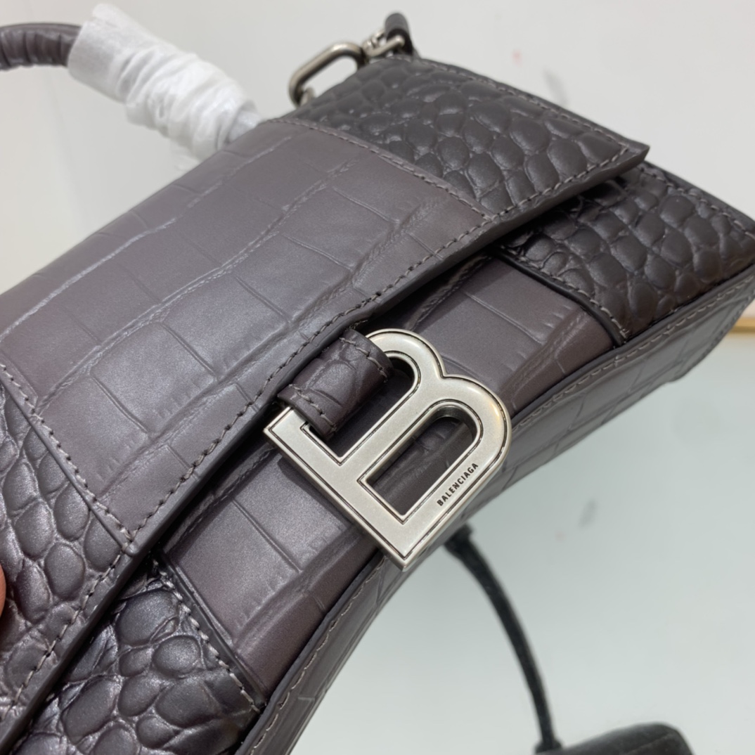 Ba1en*iaga Hourglass Small Handbag Black/Pink For Women‎ 9in/22.9cm