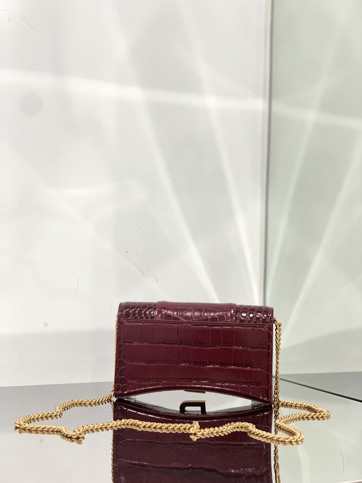 Ba1en*iaga Hourglass Wallet Pink/Burgundy/Dark Green/Black For Women‎ 7.6in/19cm 6560501LRGM6310