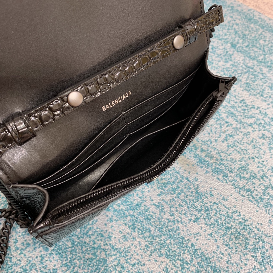 Ba1en*iaga Hourglass Wallet Silver/Grey/Gold/Green/Black For Women‎ 7.6in/19cm 6560502UDF71000