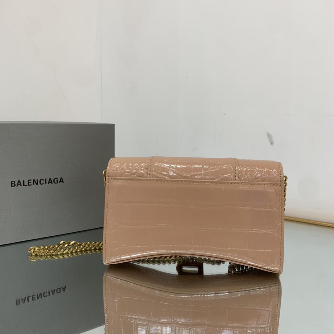 Ba1en*iaga Hourglass Wallet Black/Light Orange For Women‎ 7.6in/19cm 6560501QJ4M1000