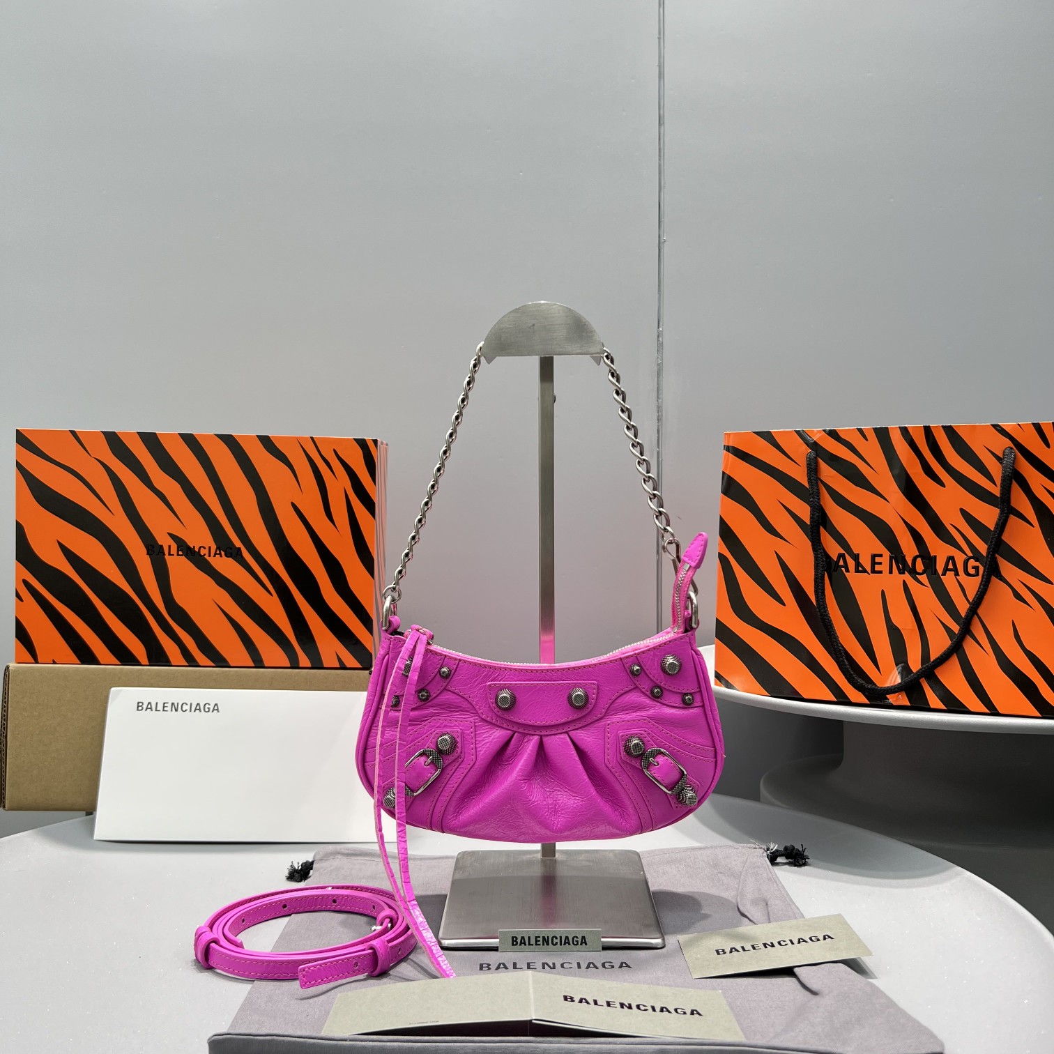 Ba1en*iaga Le Cagole Mini Bag Purple/Black/Pink/Green For Women‎ 8.2in/20.8cm