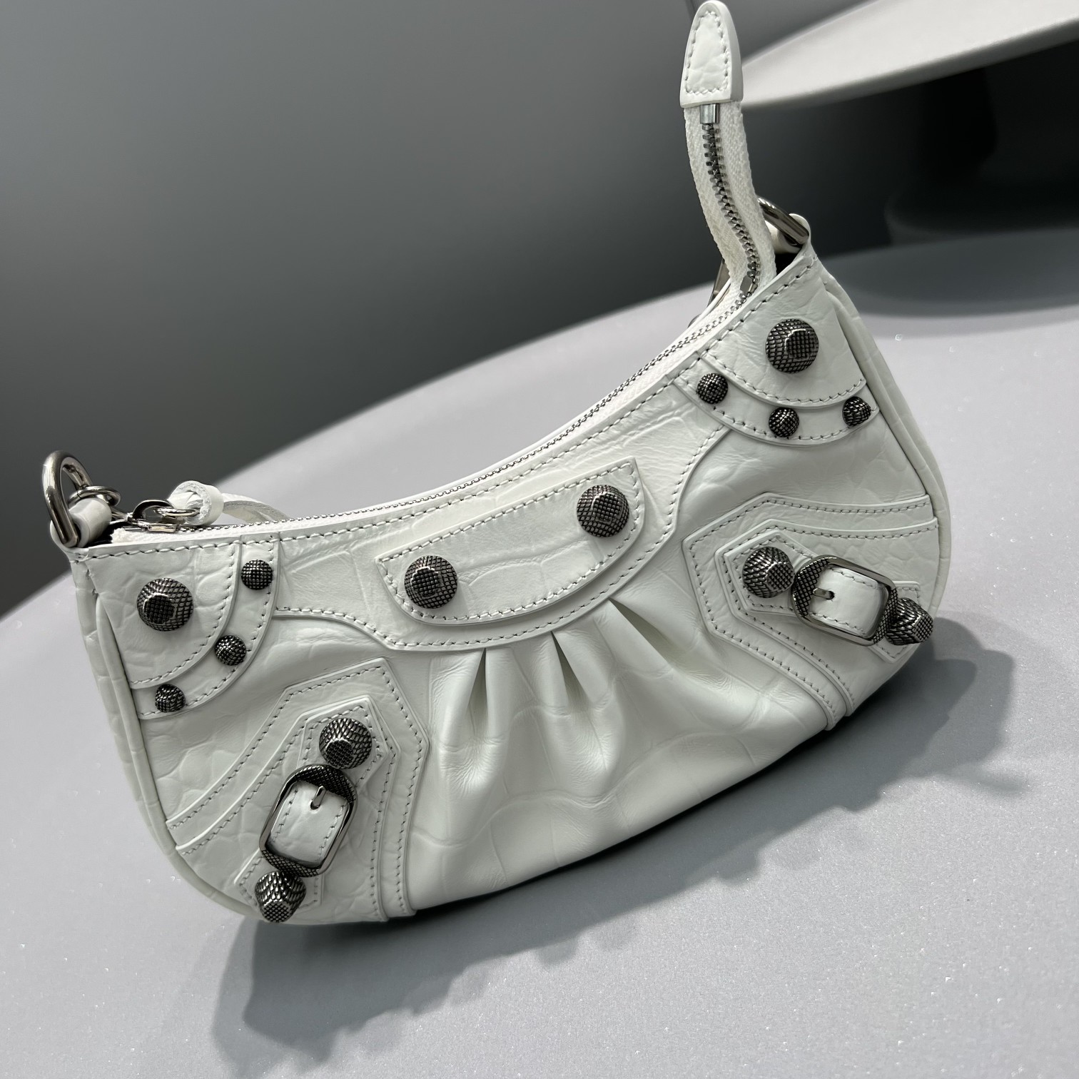 Ba1en*iaga Le Cagole Mini Bag Black/White/Pink For Women‎ 8.2in/20.8cm 6958141VG9Y1000