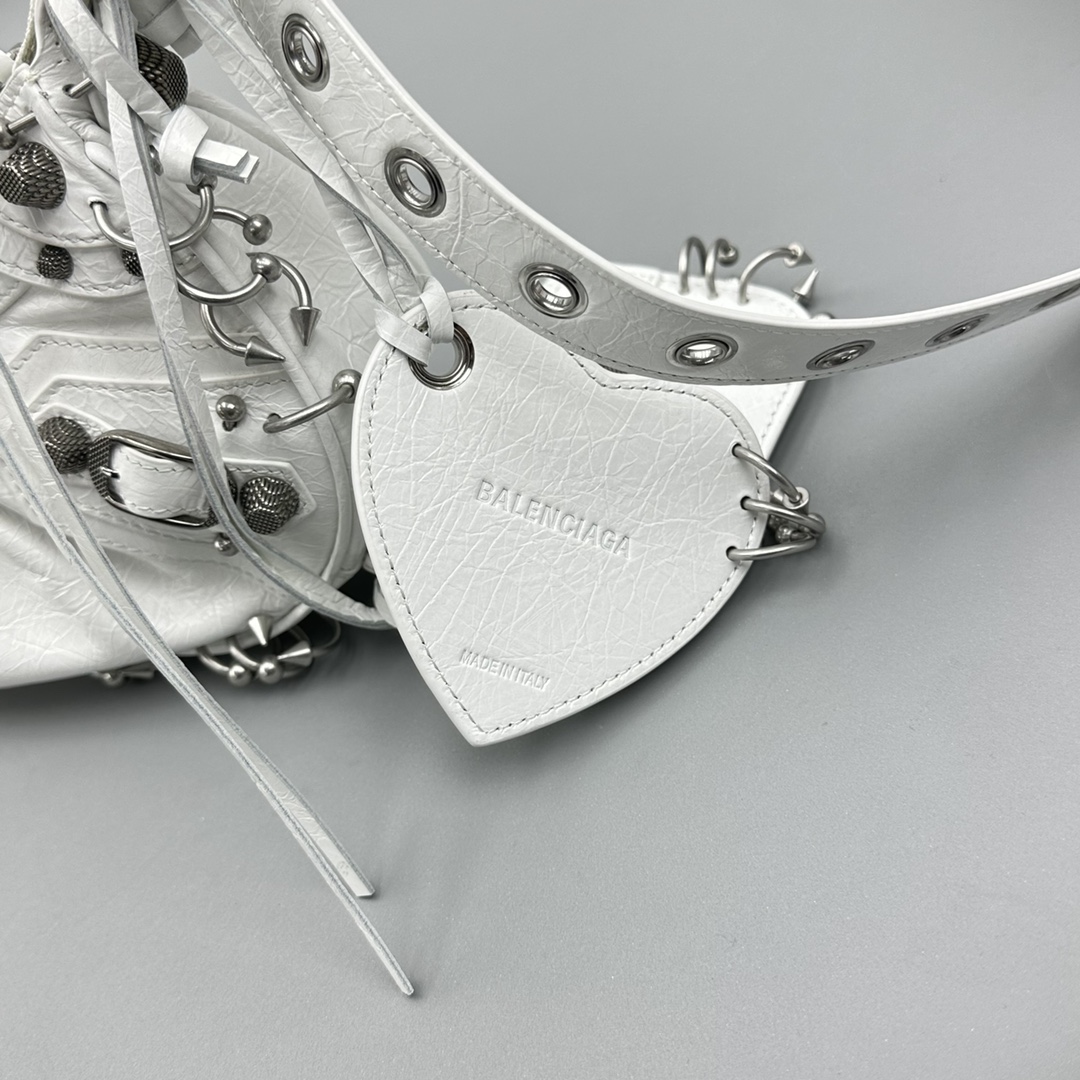 Ba1en*iaga Le Cagole XS Shoulder Bag Black/White For Women‎ 10.2in/26cm 671309210G81000