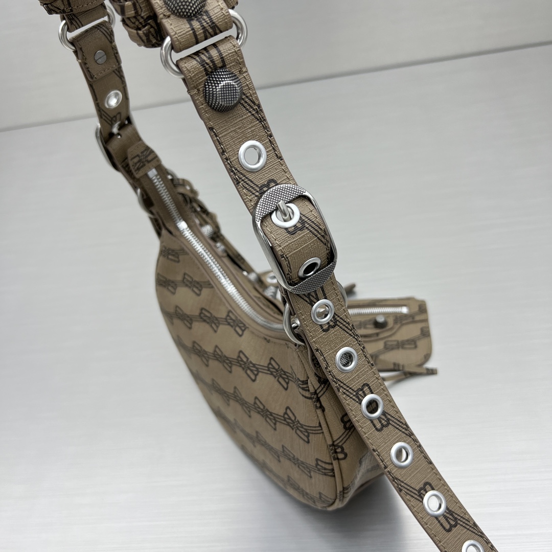 Ba1en*iaga Le Cagole XS Shoulder Bag Blue/Caramel For Women‎ 10.2in/25.9cm