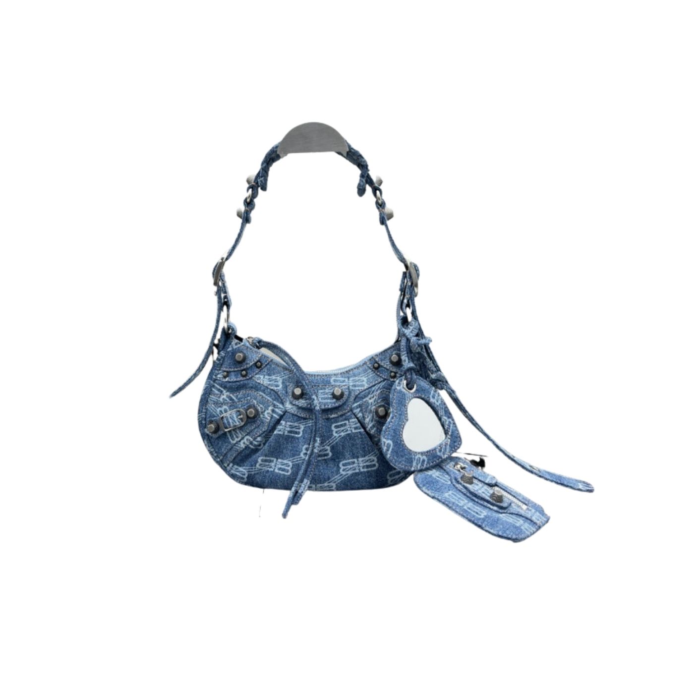Ba1en*iaga Le Cagole XS Shoulder Bag Blue/Caramel For Women‎ 10.2in/25.9cm