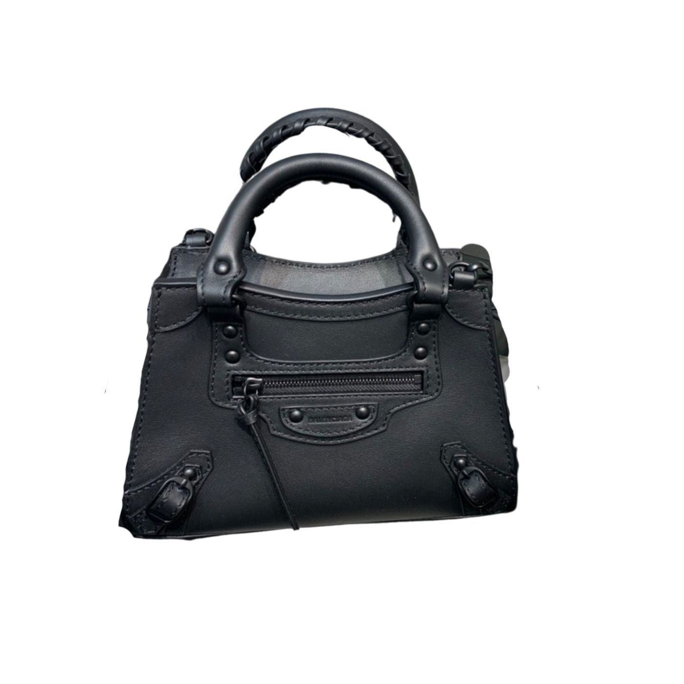 Ba1en*iaga Neo Classic Mini Handbag Black/White For Women‎ 8.6in/21.8cm