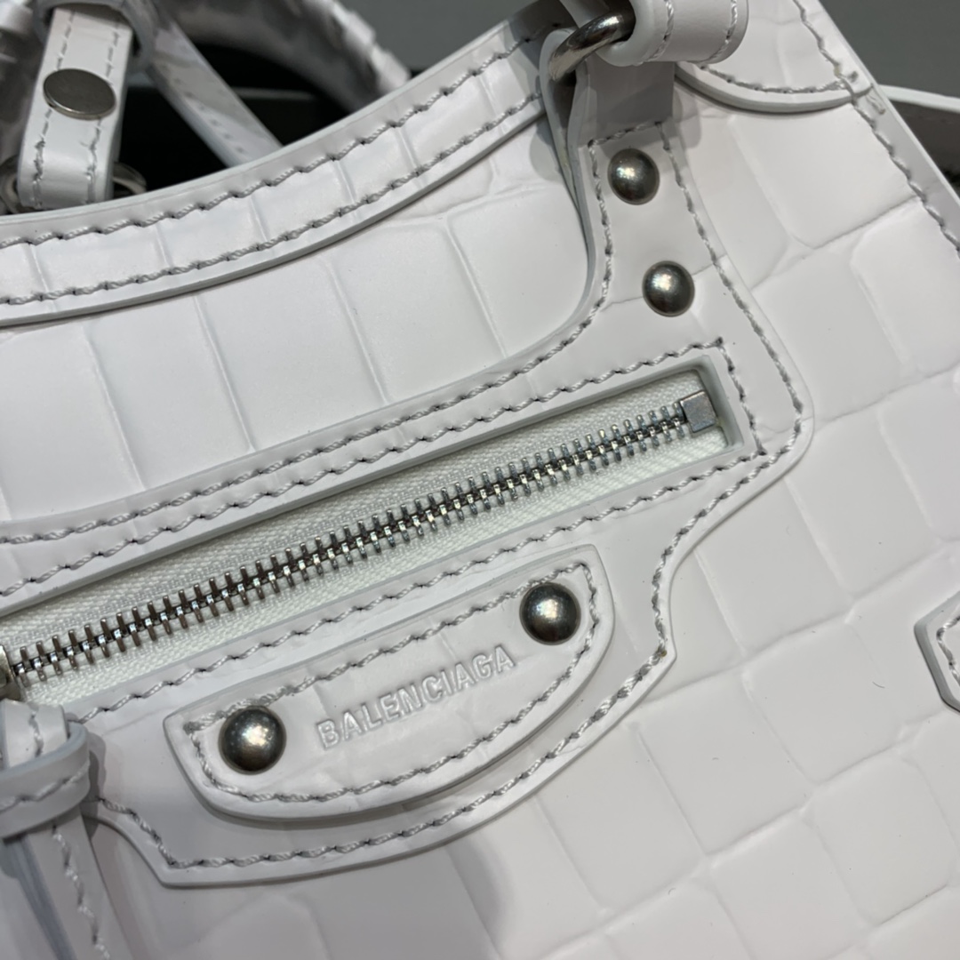 Ba1en*iaga Neo Classic Mini Handbag Black/White For Women‎ 8.6in/21.8cm