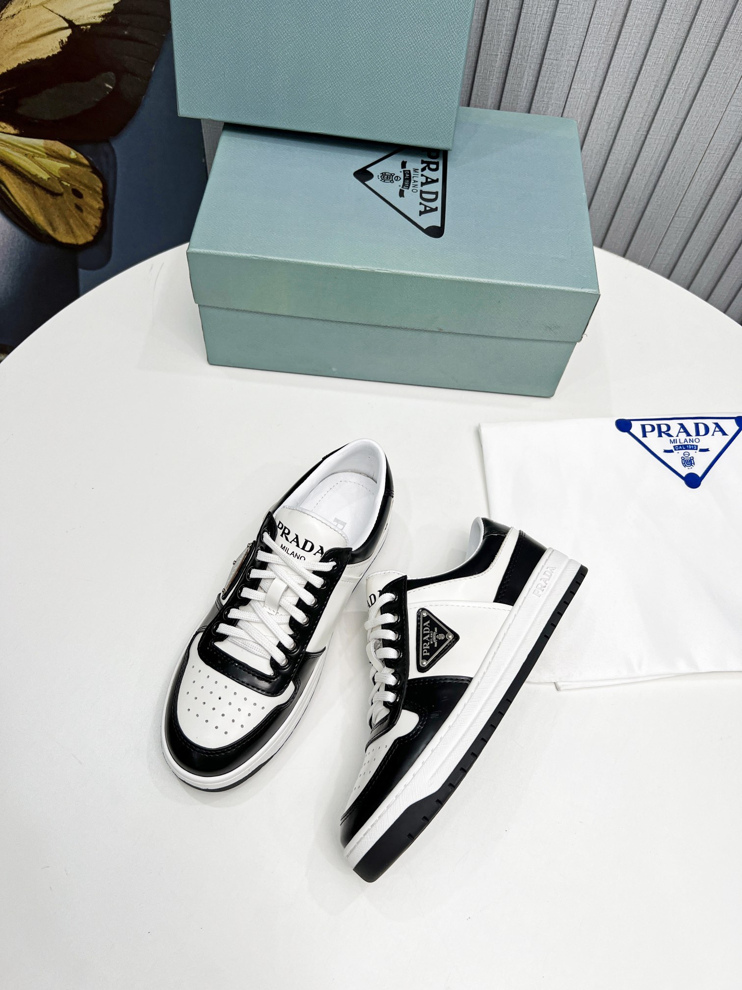 Pra*a Downtown Sneakers Black For Women 1.2 in/ 3 cm 1E792M_3LKG_F0964_F_030