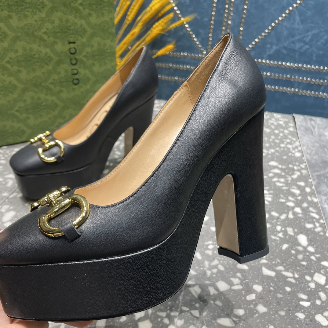 Gvc*1 High Heel Pump With Horsebit Black For Women