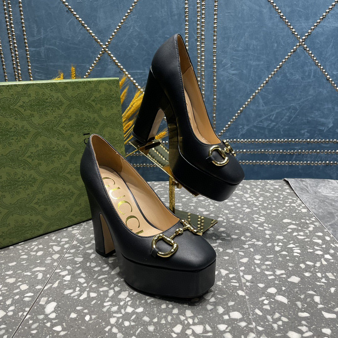 Gvc*1 High Heel Pump With Horsebit Black For Women