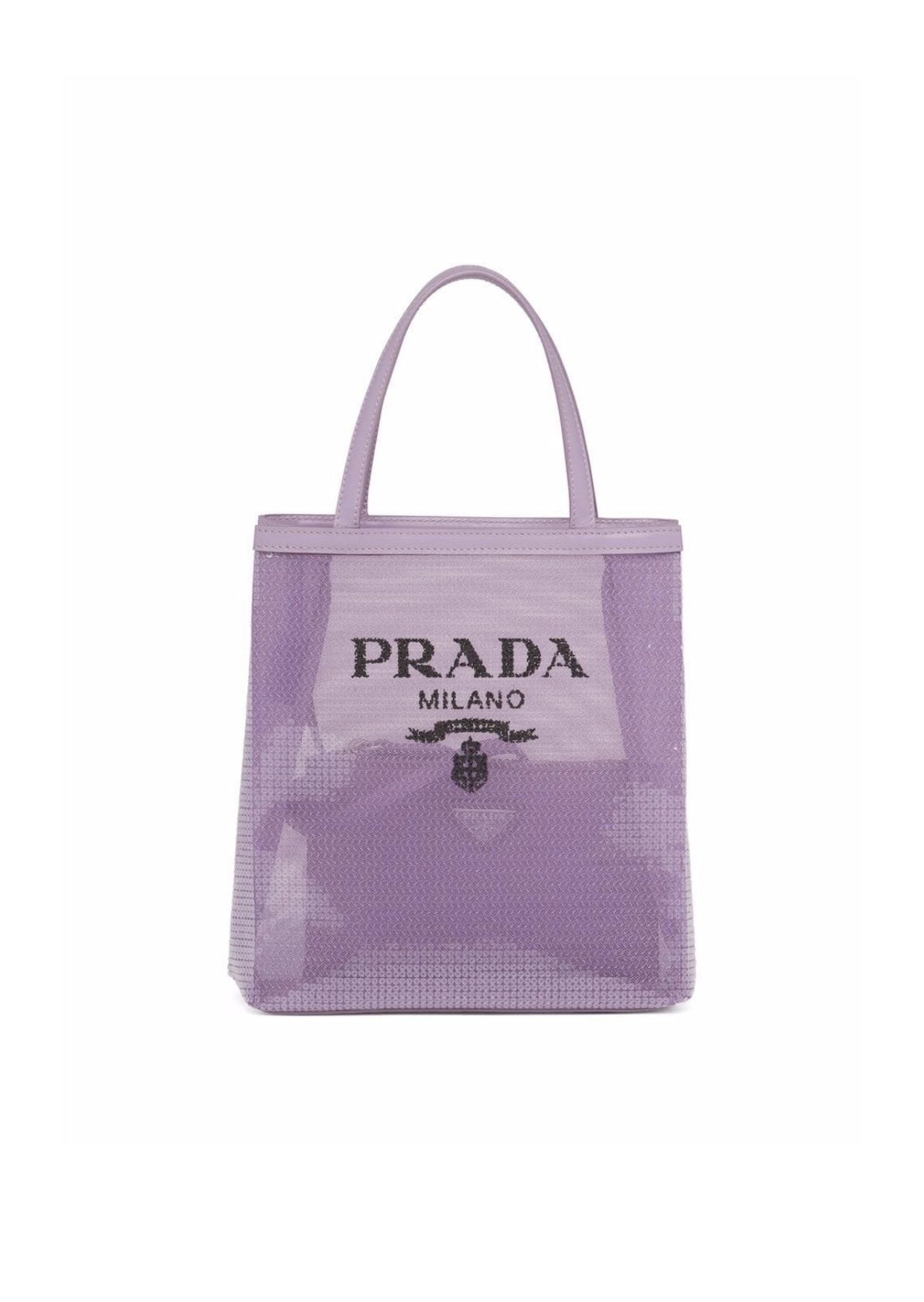 Pra*a Logo-Print Sequin-Embellished Mini Bag Purple For Women 1BG417VOOO2D0A