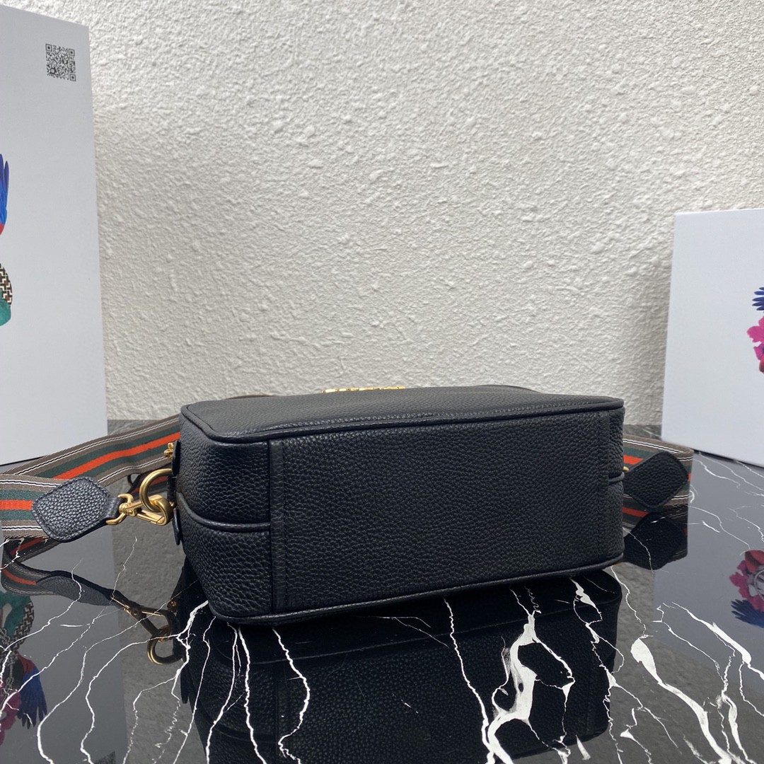 Pra*a Medium Shoulder Bag Grey/Brown/Black For Women 8.6 in / 22 cm