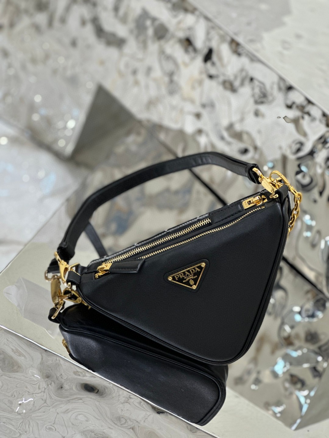 Pra*a Symbole Fabric Mini Bag Green/Grey For Women 11 in / 28 cm 1BC176_2FPN_F0G5R_V_OOO