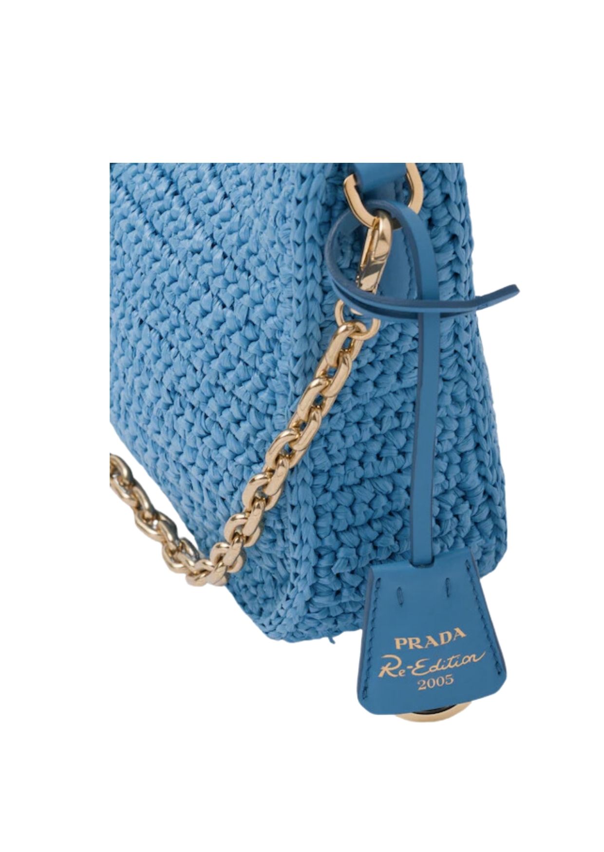 Pra*a Re-Edition 2005 Raffia Bag Blue For Women 1BH204_2A2T_F0076_V_V9L