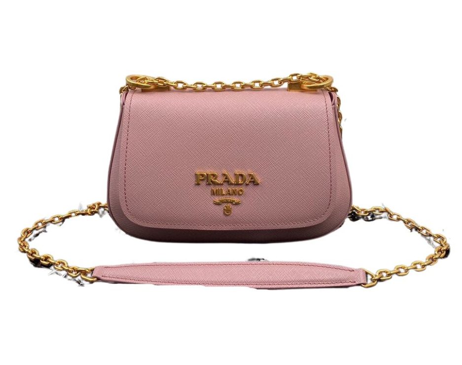 Pra*a Shoulder Bag Pink/Yellow/Blue For Women 8.6 in / 22 cm