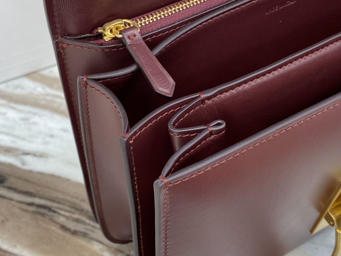 Ce1i*e Teen Classic Bag In Box Black/Brown/Red/Burgundy/Green/Dark Red For Women‎ 7in/18.5cm 192523DLS.38NO