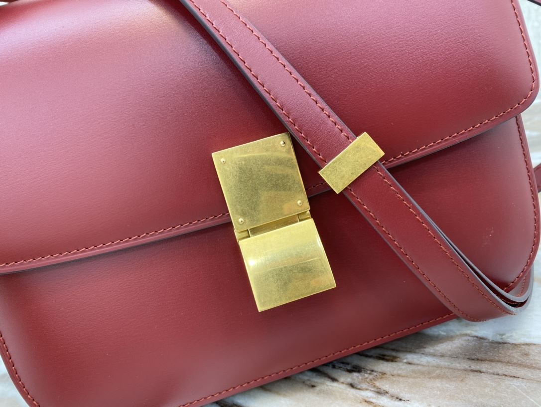 Ce1i*e Teen Classic Bag In Box Black/Brown/Red/Burgundy/Green/Dark Red For Women‎ 7in/18.5cm 192523DLS.38NO