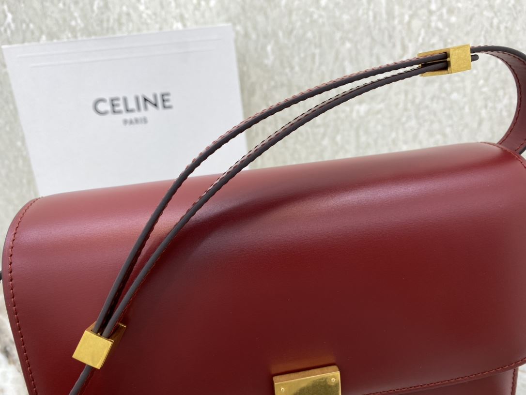 Ce1i*e Teen Classic Bag In Box Black/Brown/Red/Burgundy/Green/Dark Red For Women‎ 7in/18.5cm 192523DLS.38NO