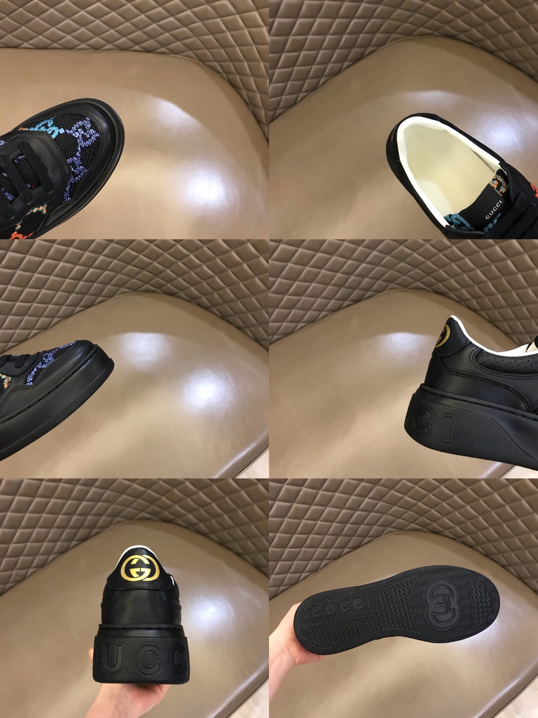 Gvc*1 GG Embossed Sneaker Black For Men