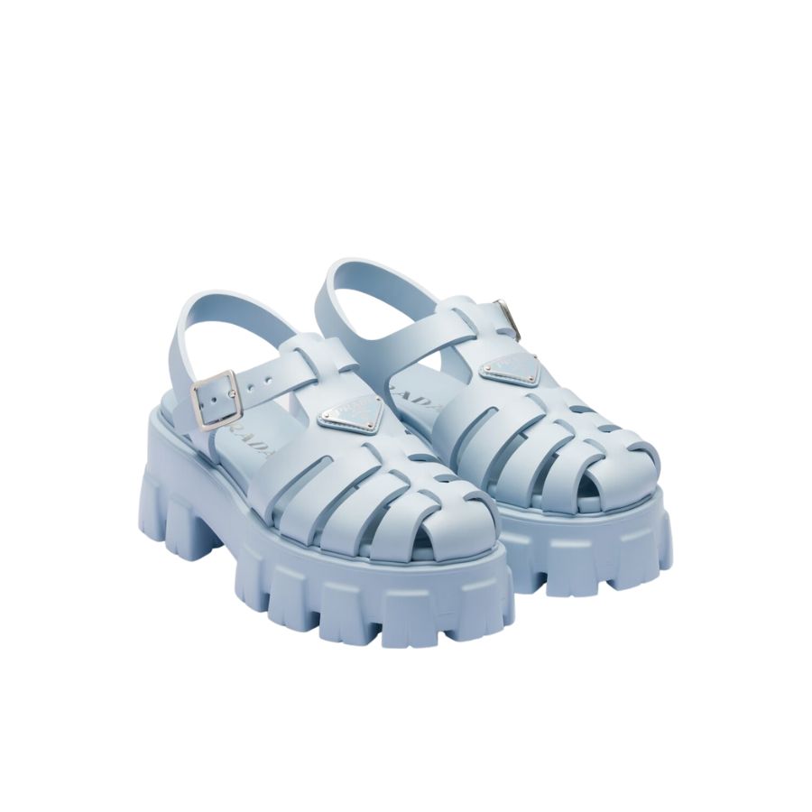 Foam Rubber Sandals Light Blue For Women- 1X853M_3LKK_F0012_F_055
