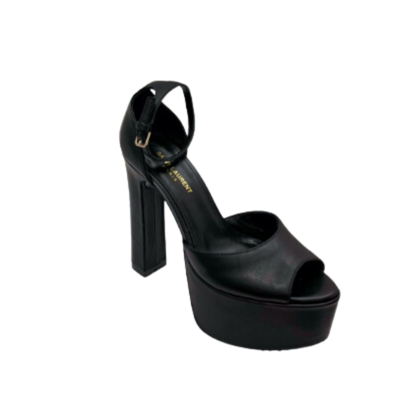 Sa1nt Lau*nt Jodie Platform Sandals In Smooth Black For Women 716402GVOAB1000