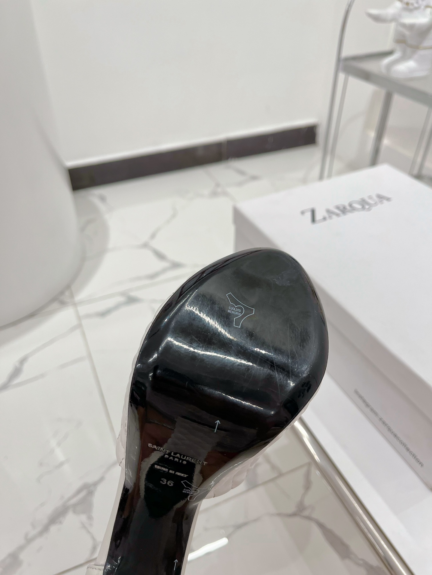 Sa1nt Lau*nt Jodie Platform Sandals In Smooth White For Women