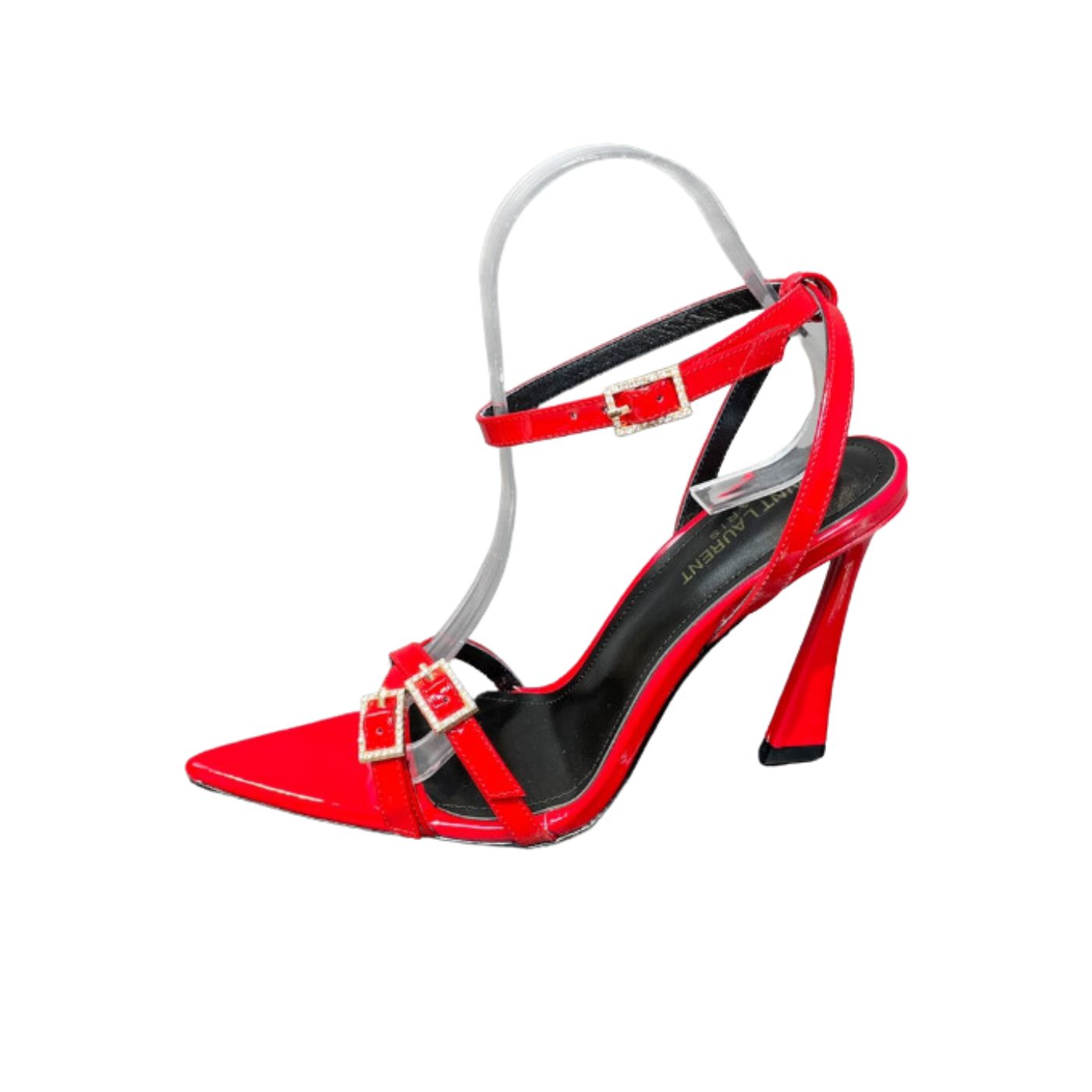 Sa1nt Lau*nt Lila Sandals In Patent Red For Women