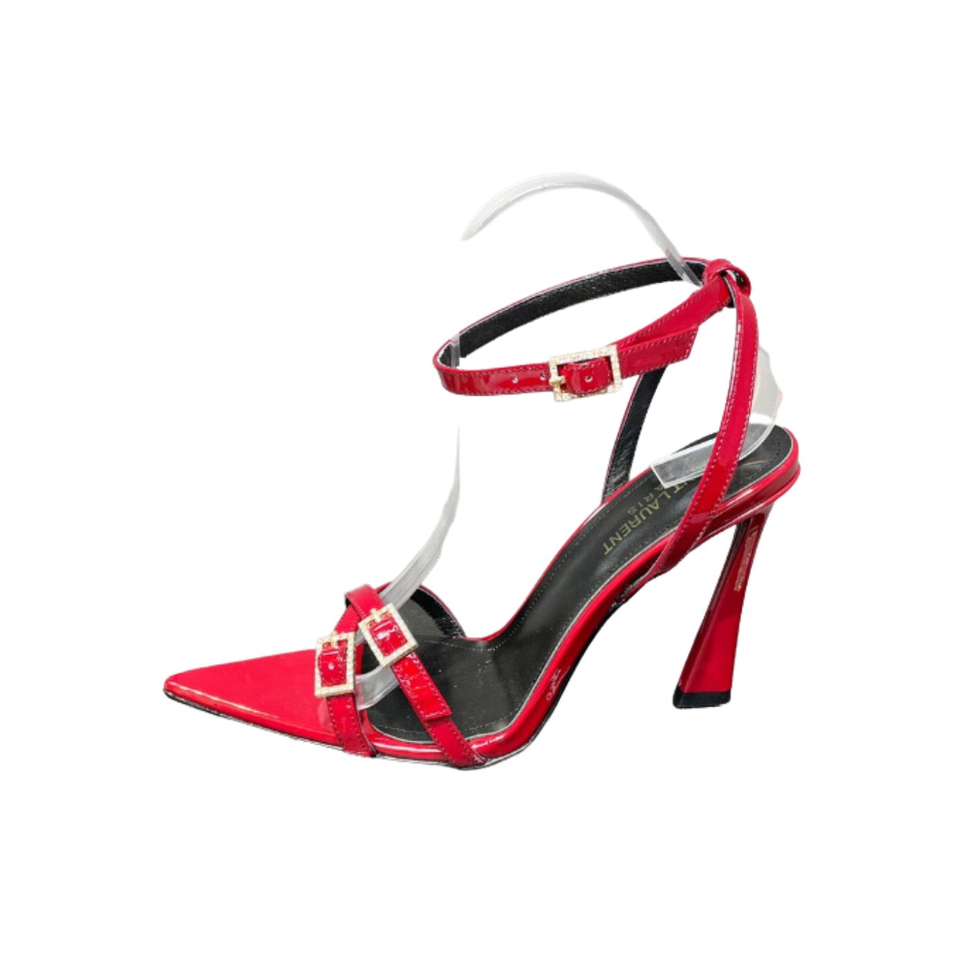 Sa1nt Lau*nt Lila Sandals In Patent Red For Women
